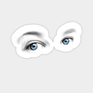 Piercing Blue Eyes Sticker